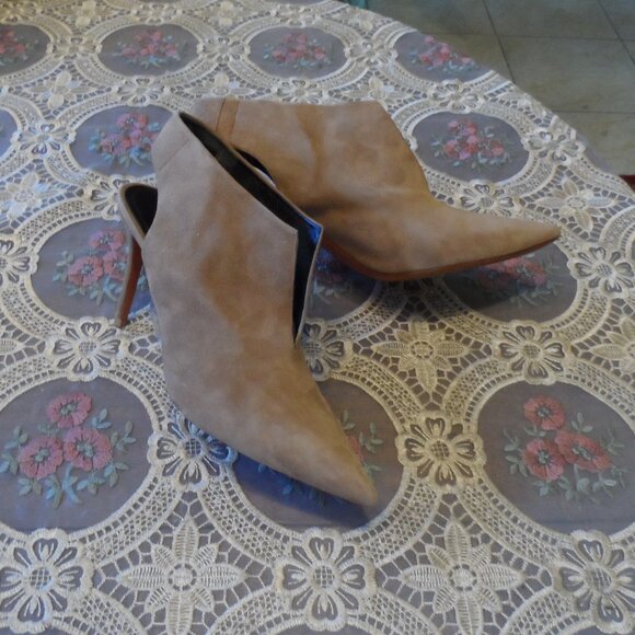 Celine Saddle Brown Suede Heeled Sling Back Size 39B - Picture 1 of 16